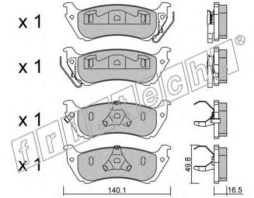 Комплект тормозных колодок, дисковый тормоз