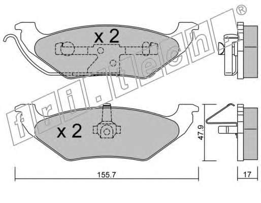 Комплект тормозных колодок, дисковый тормоз