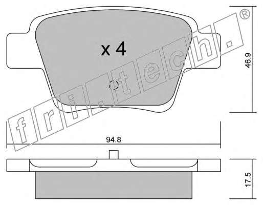 Комплект тормозных колодок, дисковый тормоз