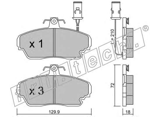 Комплект тормозных колодок, дисковый тормоз