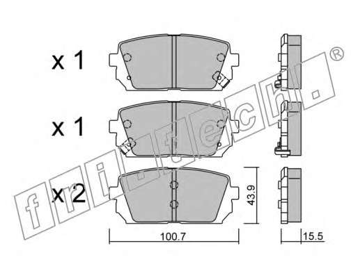 Комплект тормозных колодок, дисковый тормоз