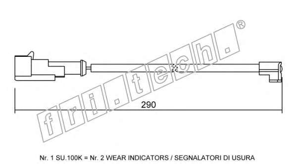 Сигнализатор, износ тормозных колодок