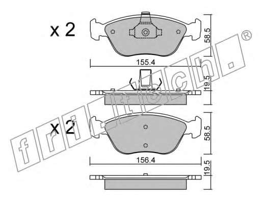Комплект тормозных колодок, дисковый тормоз