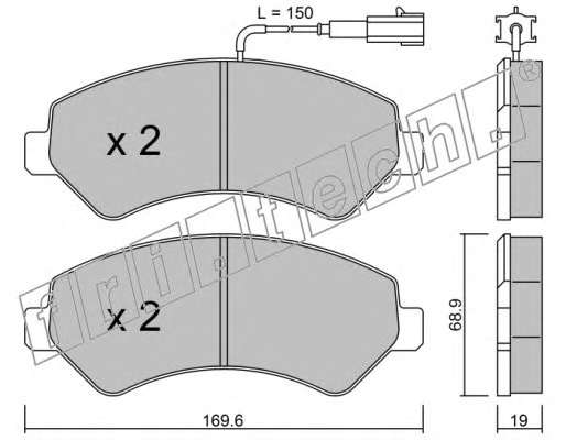 Комплект тормозных колодок, дисковый тормоз