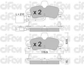 Комплект тормозных колодок, дисковый тормоз
