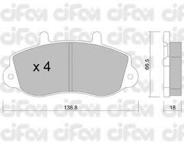 Комплект тормозных колодок, дисковый тормоз