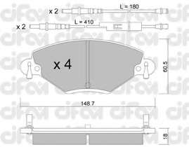 Комплект тормозных колодок, дисковый тормоз