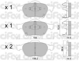Комплект тормозных колодок, дисковый тормоз