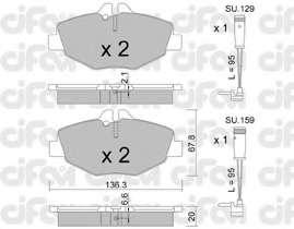 Комплект тормозных колодок, дисковый тормоз