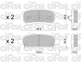 Комплект тормозных колодок, дисковый тормоз