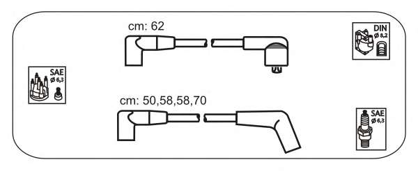 Комплект проводов зажигания