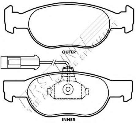 Комплект тормозных колодок, дисковый тормоз