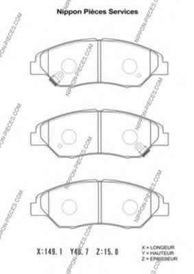 Комплект тормозных колодок, дисковый тормоз