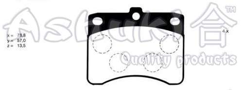 Комплект тормозных колодок, дисковый тормоз