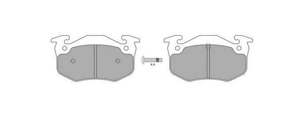 Комплект тормозных колодок, дисковый тормоз