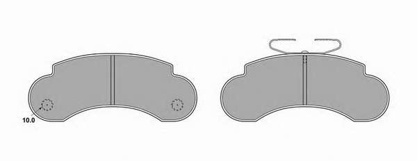 Комплект тормозных колодок, дисковый тормоз