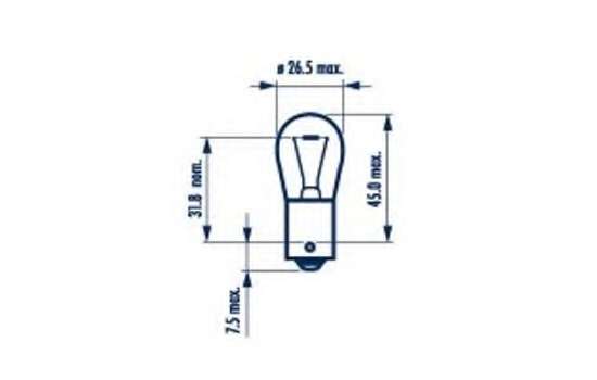 Лампа накаливания, задняя противотуманная фара; Лампа накаливания, фара заднего хода; Лампа накаливания, дополнительный фонарь сигнала торможения