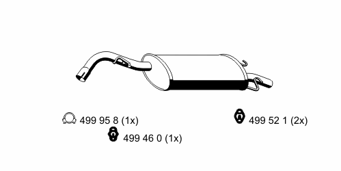 Глушитель выхлопных газов конечный