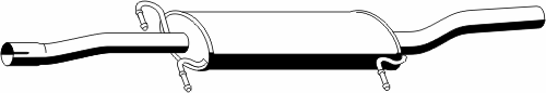 Средний глушитель выхлопных газов