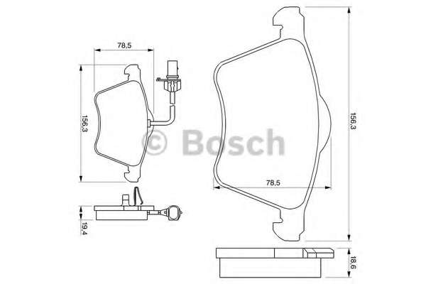 Комплект тормозных колодок, дисковый тормоз BOSCH 0 986 424 780