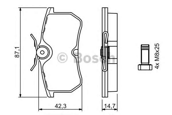 Комплект тормозных колодок, дисковый тормоз