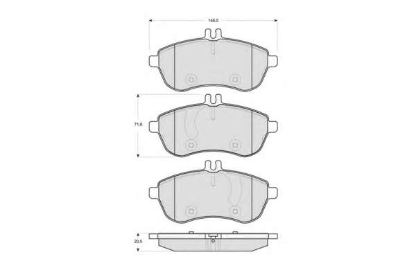 Комплект тормозных колодок, дисковый тормоз