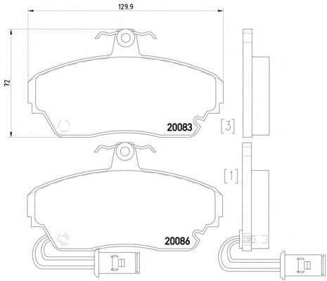 Комплект тормозных колодок, дисковый тормоз