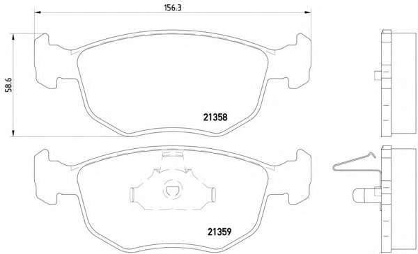Комплект тормозных колодок, дисковый тормоз