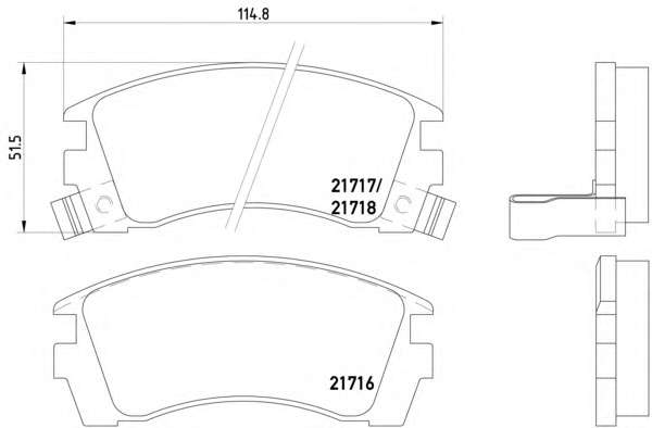 Комплект тормозных колодок, дисковый тормоз