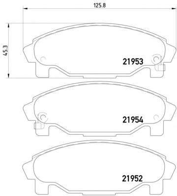 Комплект тормозных колодок, дисковый тормоз