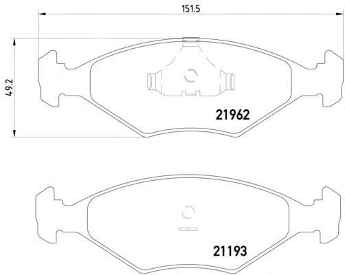 Комплект тормозных колодок, дисковый тормоз