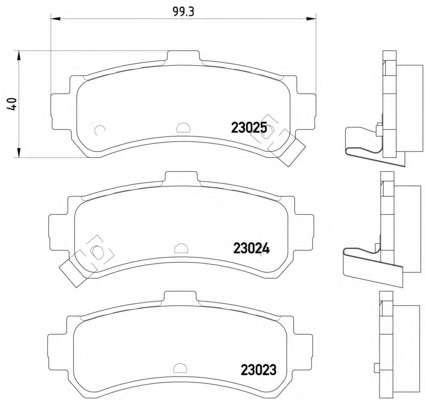 Комплект тормозных колодок, дисковый тормоз