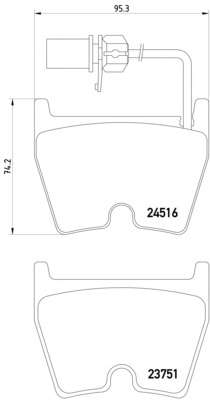 Комплект тормозных колодок, дисковый тормоз