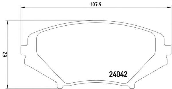 Комплект тормозных колодок, дисковый тормоз