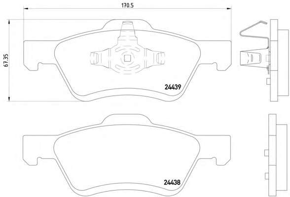Комплект тормозных колодок, дисковый тормоз