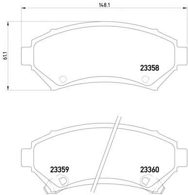 Комплект тормозных колодок, дисковый тормоз
