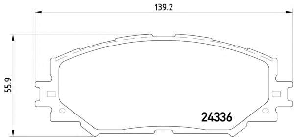Комплект тормозных колодок, дисковый тормоз TEXTAR 2433601