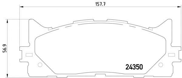Комплект тормозных колодок, дисковый тормоз TEXTAR 2435001