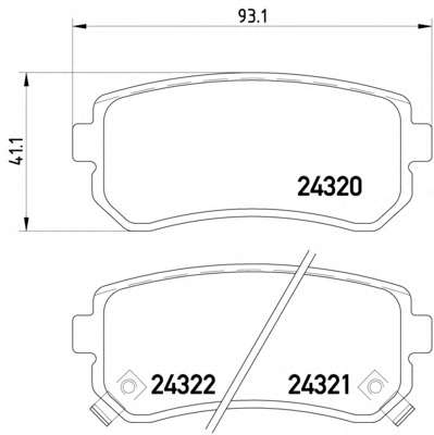 Комплект тормозных колодок, дисковый тормоз TEXTAR 2432001