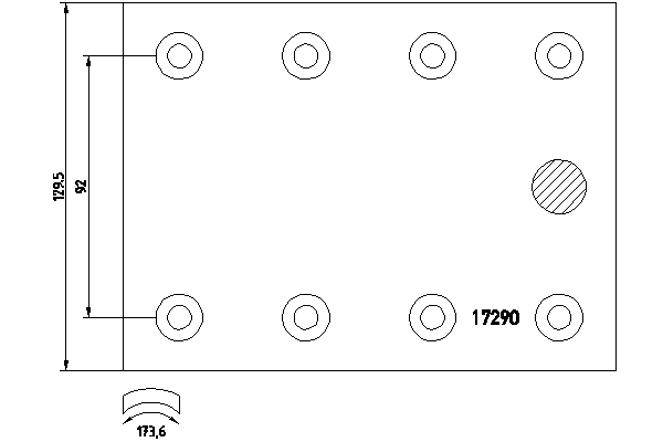 Комплект тормозных башмаков, барабанные тормоза