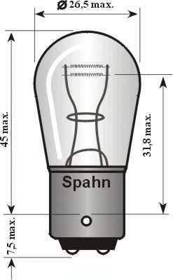 Лампа накаливания, фонарь указателя поворота; Лампа накаливания, фонарь сигнала тормож./ задний габ. огонь; Лампа накаливания, фонарь сигнала торможения; Лампа накаливания, задняя противотуманная фара; Лампа накаливания, фара заднего хода; Лампа накаливан