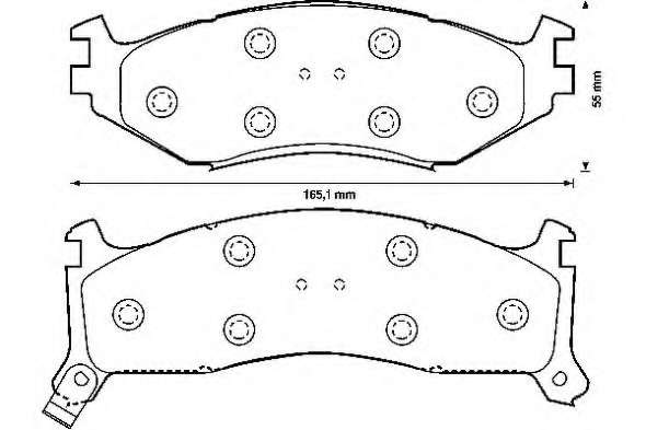Комплект тормозных колодок, дисковый тормоз
