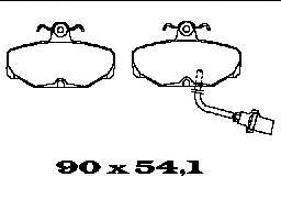 Комплект тормозных колодок, дисковый тормоз