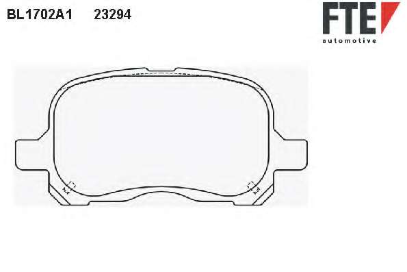 Комплект тормозных колодок, дисковый тормоз