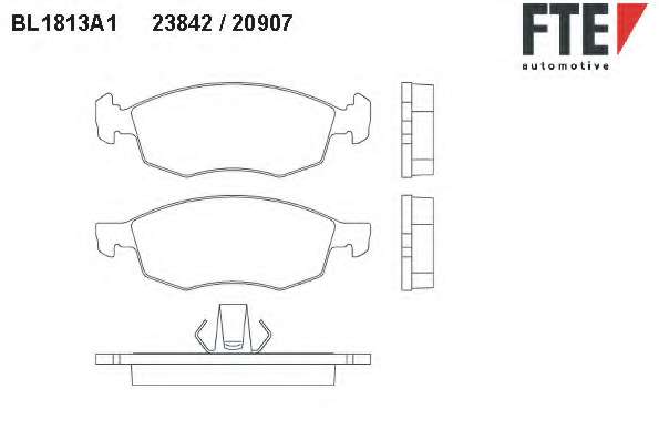 Комплект тормозных колодок, дисковый тормоз