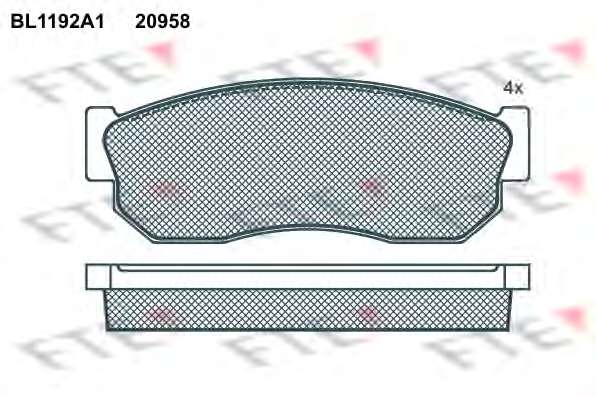 Комплект тормозных колодок, дисковый тормоз