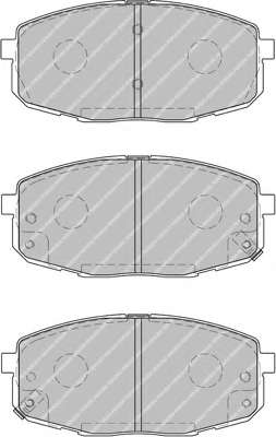 Комплект тормозных колодок, дисковый тормоз FERODO FDB1869