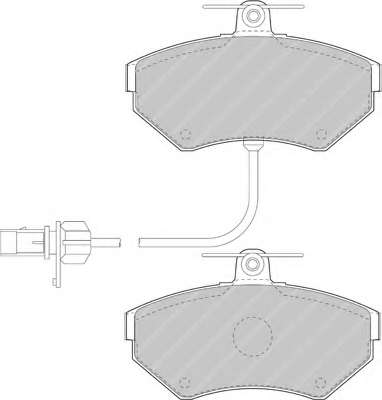 Комплект тормозных колодок, дисковый тормоз