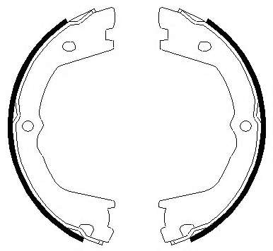 Комплект тормозных колодок, стояночная тормозная система