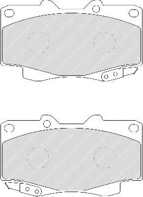 Комплект тормозных колодок, дисковый тормоз FERODO FDB1852